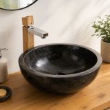 Lavoar din piatră Gemma 501 marmură lustruită Ø45cm Negru