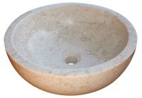 Lavoar din piatră Gemma 501 marmură lustruită, Ø50 cm Cream