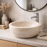 Lavoar din piatră naturală Gemma 516 Ø45 cm Cremă