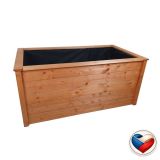 Strat înălțat lemn 70x85x156 cm cu geotextilă, lazură ulei