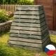 Compostor ecologic din lemn 800L, formă piramidală, fabricat