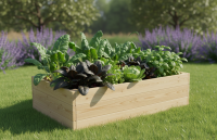 Strat de grădină înălțat din lemn larice 150x95x42 cm