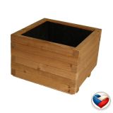 Jardinieră pătrată Thermowood 37x37x31 cm cu geotextil