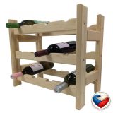 Raft de vin din lemn pentru 12 sticle