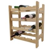 Raft de vin din lemn pentru 16 sticle