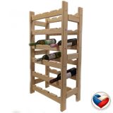 Raft de vin din lemn pentru 24 de sticle