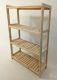 Raft din lemn, 4 rafturi, 133 x 70 x 33 cm