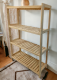 Raft din lemn, 4 rafturi, 133 x 70 x 33 cm