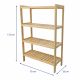 Raft din lemn, 4 rafturi, 133 x 70 x 33 cm