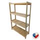 Raft din lemn, 4 rafturi, 133 x 70 x 33 cm