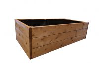 Pat supraînălțat din lemn 136 x 78 x 42 cm