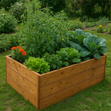 Pat supraînălțat din lemn 163 x 78 x 42 cm