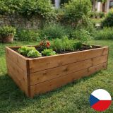 Pat supraînălțat din lemn 163 x 78 x 42 cm