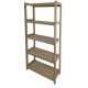 Raft din lemn de fag, 5 rafturi, 173x70x33 cm, fără finisaj