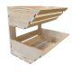 Cutie depozitare din pin, 2 niveluri, fără finisaj, 27x34x30