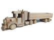 Camion decorativ din lemn de fag, model american, 48x10x12cm