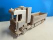 Jucărie camion din lemn natural, roți mobile, 48x12x19 cm