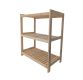 Raft din lemn de pin, 3 rafturi, 70x93x43 cm, fără finisaj