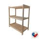 Raft din lemn de pin, 3 rafturi, 70x93x43 cm, fără finisaj