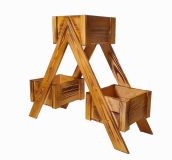 Suport din lemn pentru flori, tratat, 68x56x24 cm, livrare