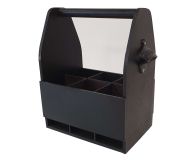 Suport sticle bere din lemn cu deschizător, cadou aniversare