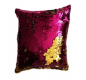 Husă de pernă cu paiete MAGIC 40 x 40 cm - fucsia / auriu