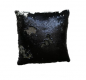 Husă de pernă cu paiete MAGIC 40 x 40 cm - negru / argintiu