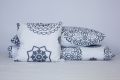 Lenjerie de pat din bumbac din 3 piese Dita, Mandala albă