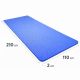 Saltea gimnastică EVA 210×110 cm albastră, suprafață netedă/