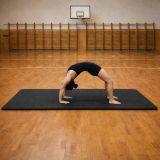 Saltea gimnastică EVA 210×110 cm, neagră, netedă/drumată