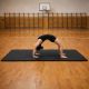 Saltea gimnastică EVA 210×110 cm, neagră, netedă/drumată