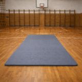 Saltea fitness EVA 210x110 cm, gri, netedă și striată