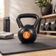 Kettlebell fitness 2 kg, mâner ergonomic, plastic/ciment