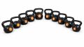 Kettlebell fitness 2 kg, mâner ergonomic, plastic/ciment