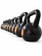 Kettlebell fitness 2 kg, mâner ergonomic, plastic/ciment