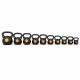 Kettlebell fitness 2 kg, mâner ergonomic, plastic/ciment