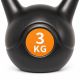 Ganteră kettlebell 3 kg pentru fitness acasă, plastic/ciment