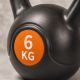 Kettlebell fitness 6 kg, plastic cu ciment, mâner ergonomic
