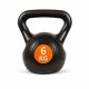 Kettlebell fitness 6 kg, plastic cu ciment, mâner ergonomic
