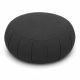 Perna yoga rotundă neagră cu coji de hrișcă, 36 cm