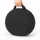 Perna yoga rotundă neagră cu coji de hrișcă, 36 cm