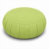 Perna rotundă verde pentru meditație, coji de hrișcă, bumbac