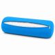 Bolster yoga albastru, coji hrișcă, husă bumbac, 60x20 cm