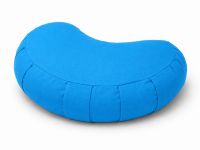 Perna de meditație ergonomic, albastră, formă semilună, hriș