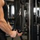 Coardă pentru triceps, 75 cm, prindere metalică, neagră