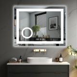 IREDA Oglindă de baie cu iluminare LED, 80 x 60 cm