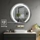 IREDA Oglindă de baie cu iluminare LED, rotundă, 70 cm