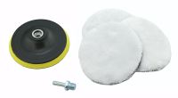 Set discuri de lustruit cu disc de fixare, 3 bucăți, 12 cm