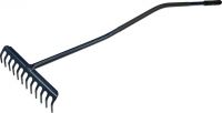 Greblă cu mâner, din metal - 16 dinți
