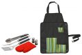 Set de unelte pentru grătar - 7 buc + șorț